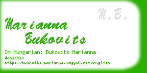 marianna bukovits business card